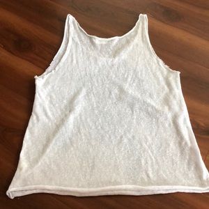 Urban Outfitters Tops - Raw hem white skull tank Urban Outfitters Tops - Raw hem white skull tank